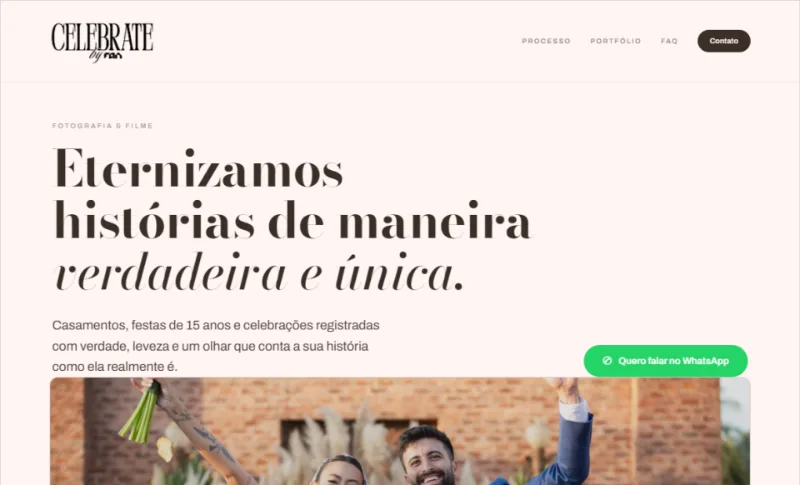 Site da Celebrate by FanStudios, fotografia e filme